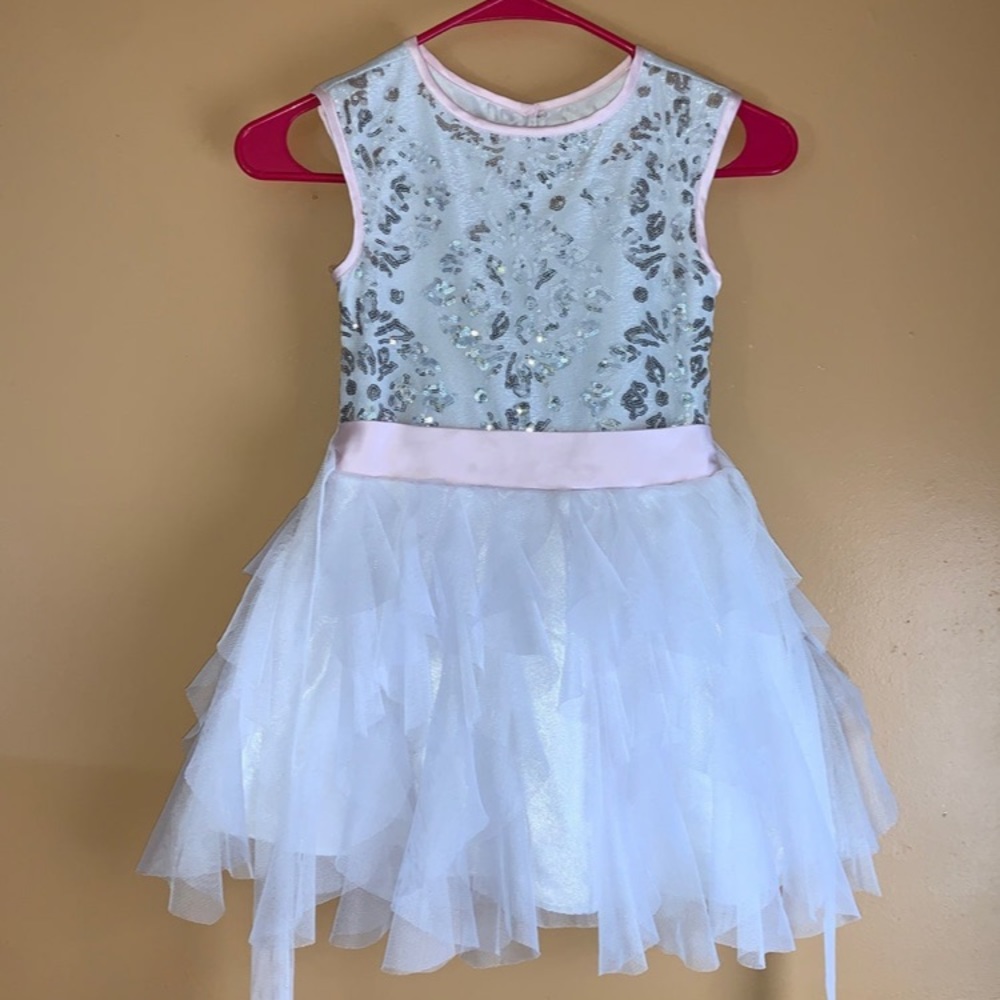 Jona Michelle girls size 5 dress tulle, sequins, layered, sparkle, shiny